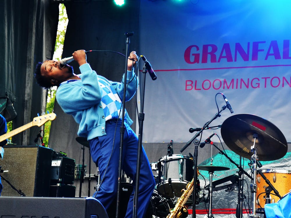 Durand Jones leans back as he sings May 11 during &quot;Granfalloon: Outdoor Music Fest&quot; at Upland Brewing Co. The 2022 Granfalloon will take place June 1-5. 