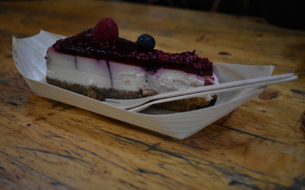 Cheesecake with fresh fruit topping is just one of many desserts that color the culinary landscape of Europe. 