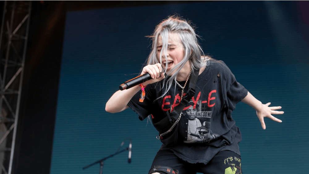 Billie Eilish performs at the Bonnaroo Music Festival in 2018. Her debut studio album, "When We All Fall Asleep, Where Do We Go?," was released March 29.