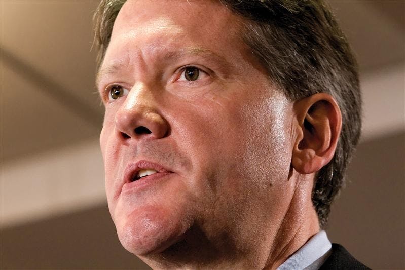 Indianapolis attorney Fred Glass speaks during a press conference introducing him as the next IU athletic director Tuesday morning at the DeVault Alumni Center. Glass, an IU alumnus, is a partner at Baker & Daniels in Indianapolis.