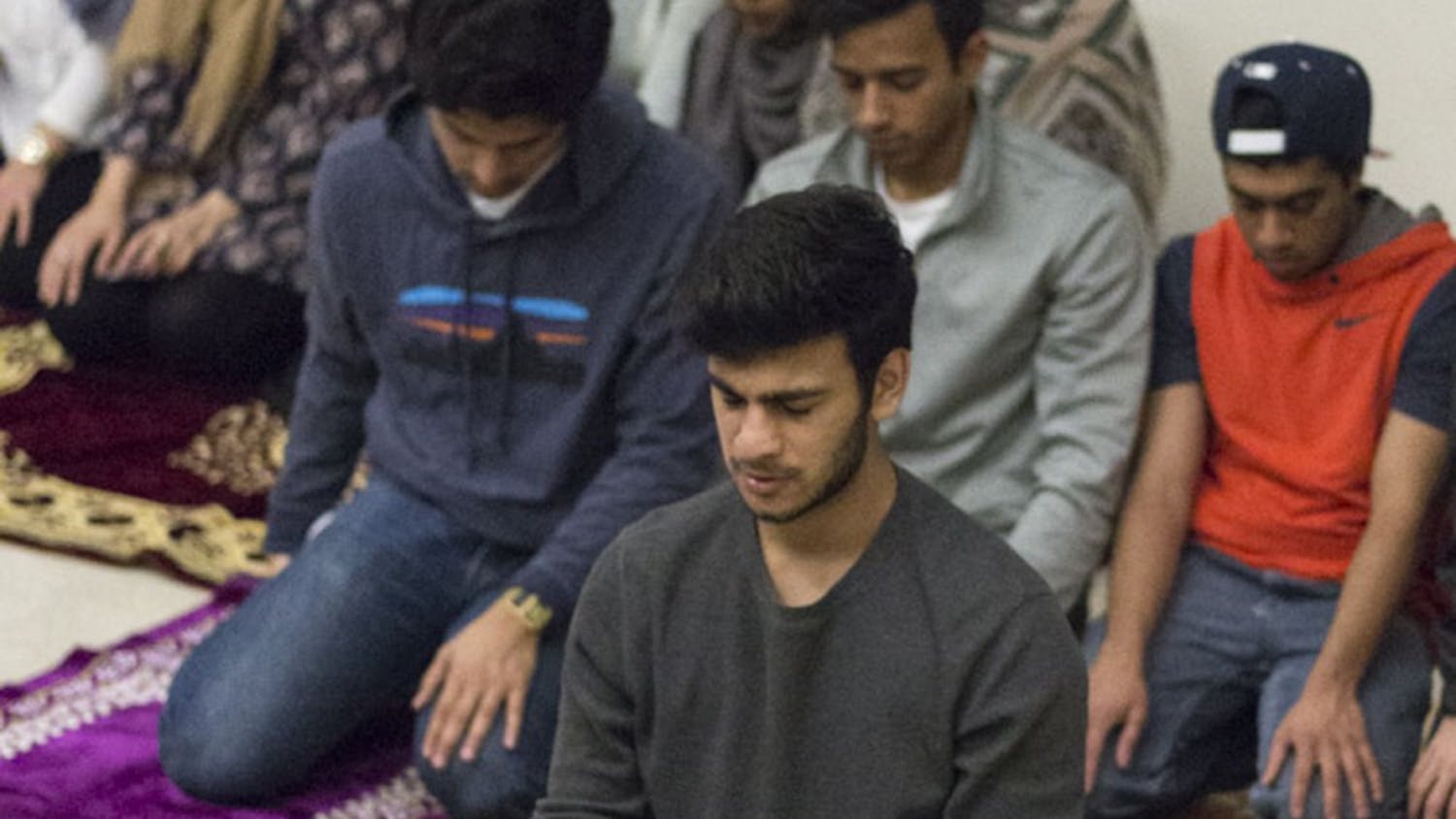 Muslim Students Association's event consisted of a break in the action for a prayer at sunset Tuesday evening.