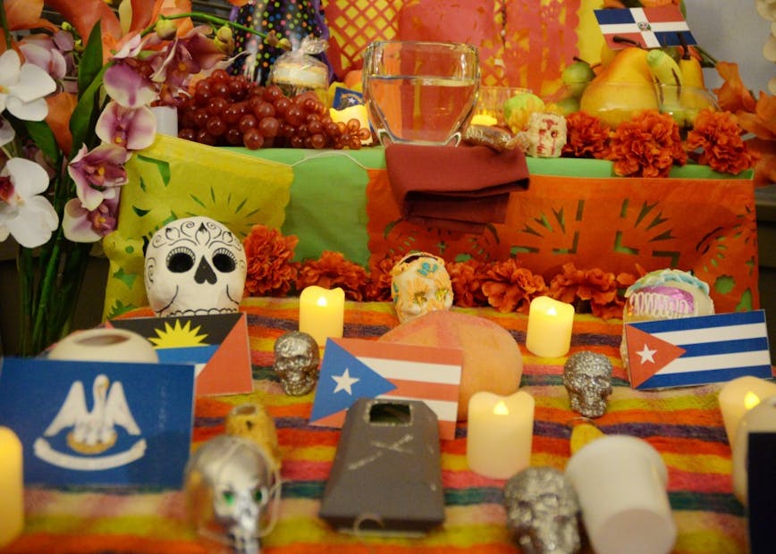 La Casa Latino Cultural Center constructs an altar to celebrate Dia de los Muertos. The event took place Wednesday evening in La Casa Cultural Center, First Nations Cultural Center, LGBTQ+ Cultural Center and Canterbury House.