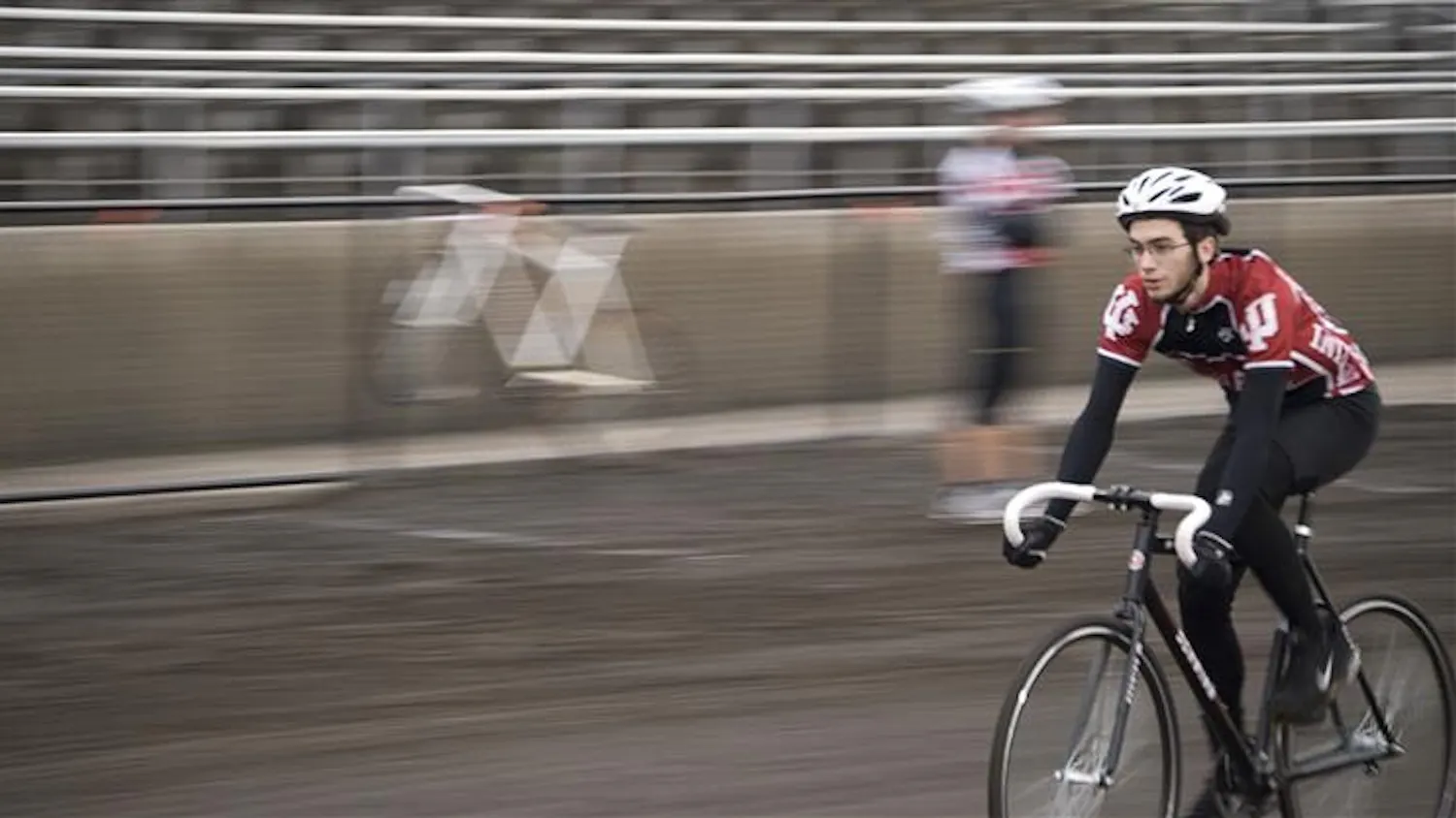 Freshman Andrew Johnson of Team Cinzano practices Thursday afternoon at Bill Armstrong Stadium. Johnson began riding due to the influence of his friend's father, who passed away unexpectedly in late October of last year.