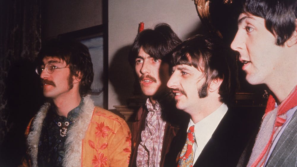 The Beatles, from left, John Lennon, George Harrison, Ringo Starr and Paul McCartney pose for a picture in 1967. 