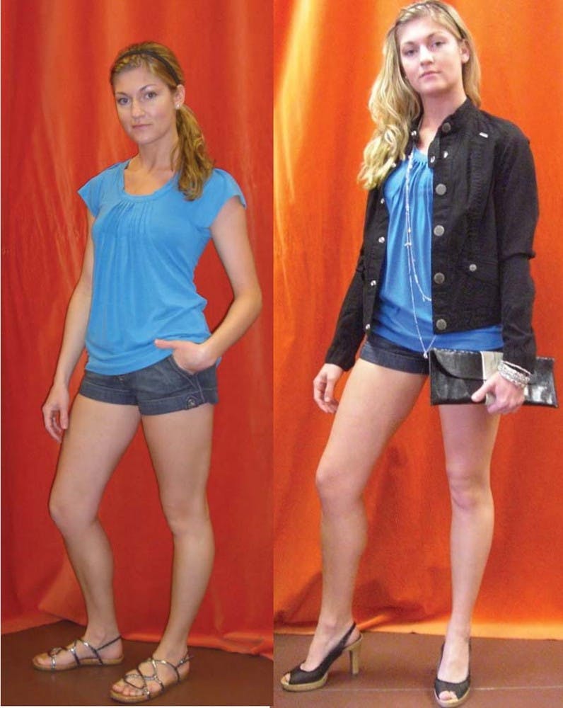 InSeam Denim Supply 601 N. College, Suite 3
• Top by Soda Blu: $57.78
• Short by Colcci: $88.89
• Sandals by Madeline: $31
• Jacket by Colcci: $124.44
• Heels by Madeline Stuart: $38.89
TOTAL: $349