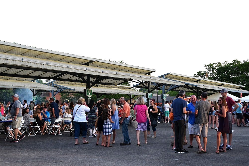 <p>Attendees eat and gather in the commons area at Taste of Bloomington. Downtown Bloomington Inc. announced on Feb. 23, 2023, that the Taste of Bloomington festival which was supposed to be held on June 17, 2023, will not be happening.</p>