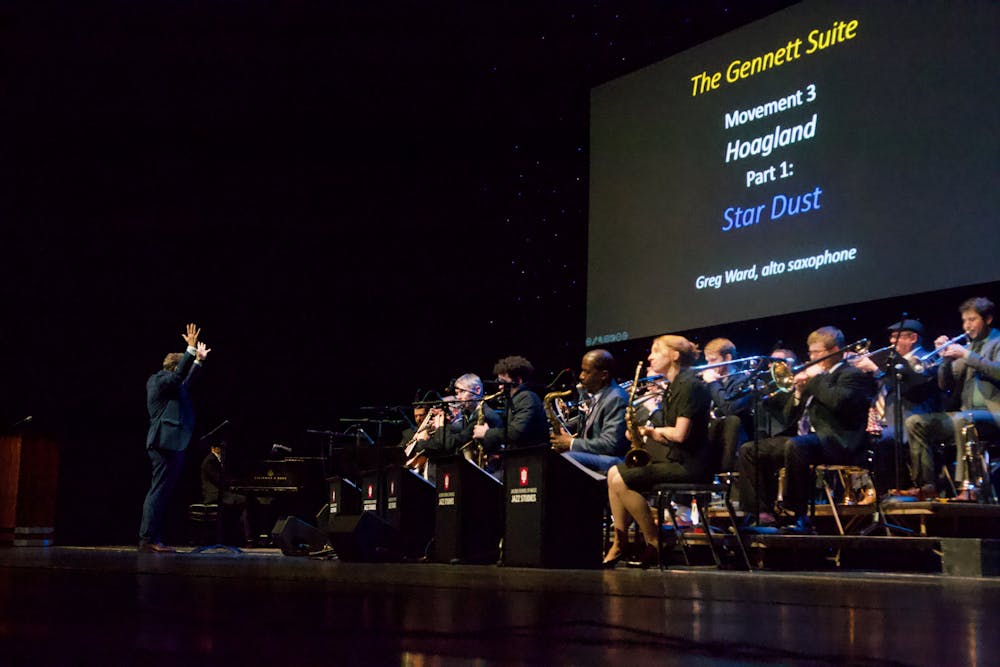 <p>Members of the Buselli-Wallarab Jazz Orchestra perform &quot;Star Dust&quot; April 29, 2023. The Jazz Celebration showcased Indiana&#x27;s contributions to the history of jazz. </p>