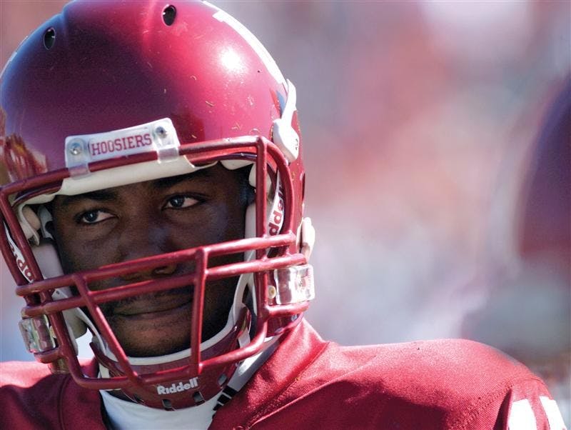 IU sophomore quarterback Kellen Lewis looks off the field during IU's 36-31 loss to Penn State October 21, 2007 at Memorial Stadium.  