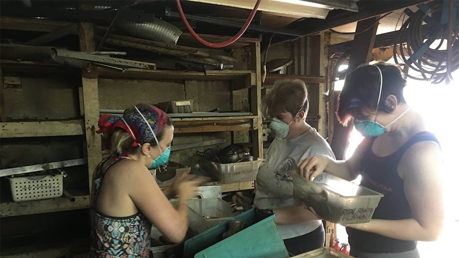 Workers at the Center for Sustainable Living attempt to revive the late Glenn Carter’s tool supply.