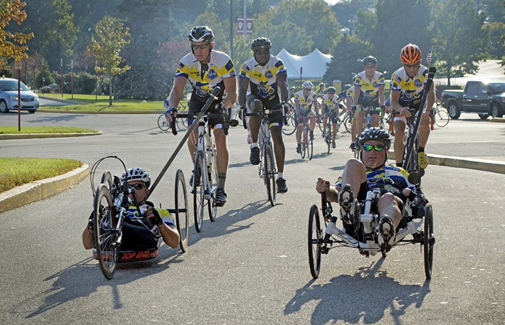 Ride Indiana, sponsoring Wish for Our Heroes, arrives in Bloomington on Friday as part of their 470 mile trip through Indiana. The event takes 24 riders and six support staff from Warsaw to Indianapolis over the course of five days.