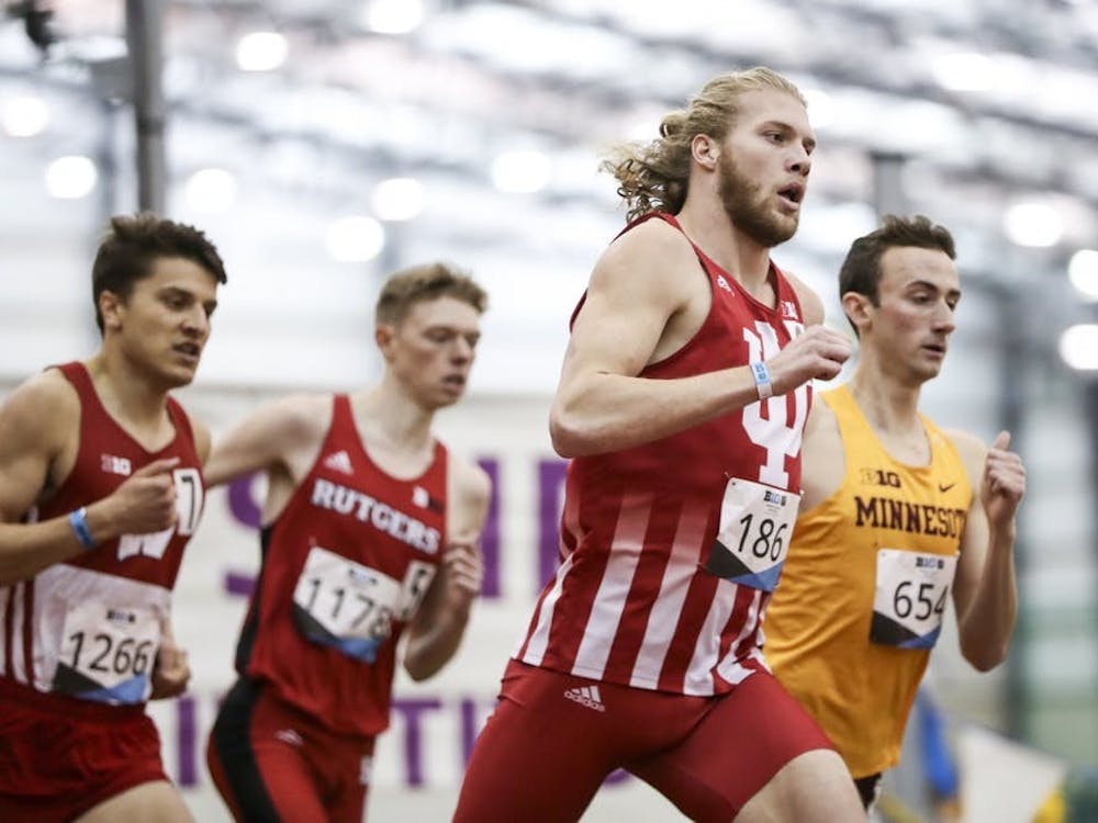 Then-junior Cooper Williams competes in the 800-meter race during the Big Ten Indoor Championships on Feb. 28-29, 2020, at the SPIRE Institute in Geneva, Ohio. The Hoosiers competed in the B1G North Florida Invitational this weekend.