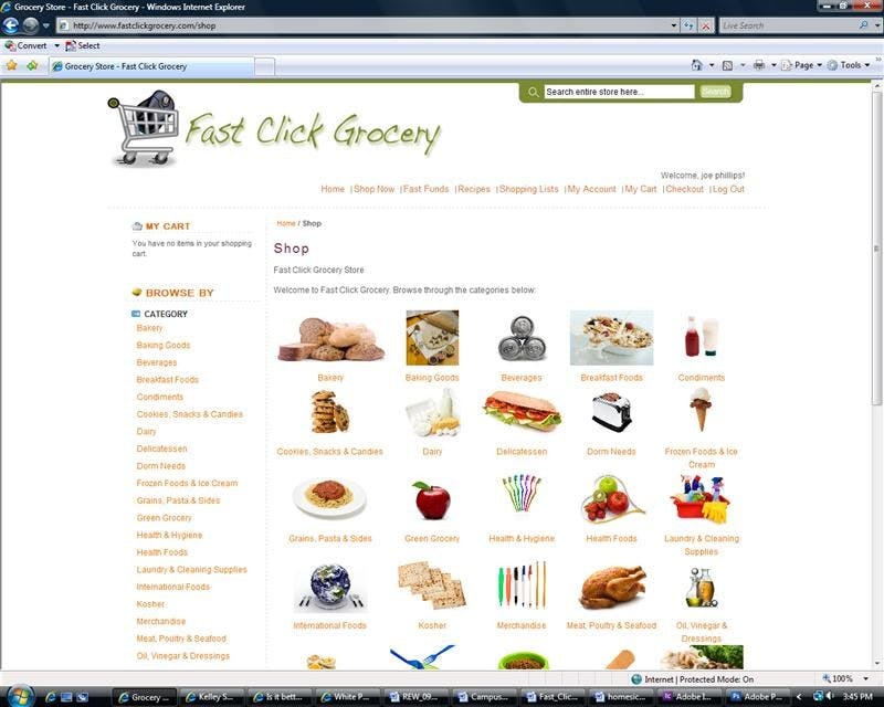 A screen shot of FastClick.com