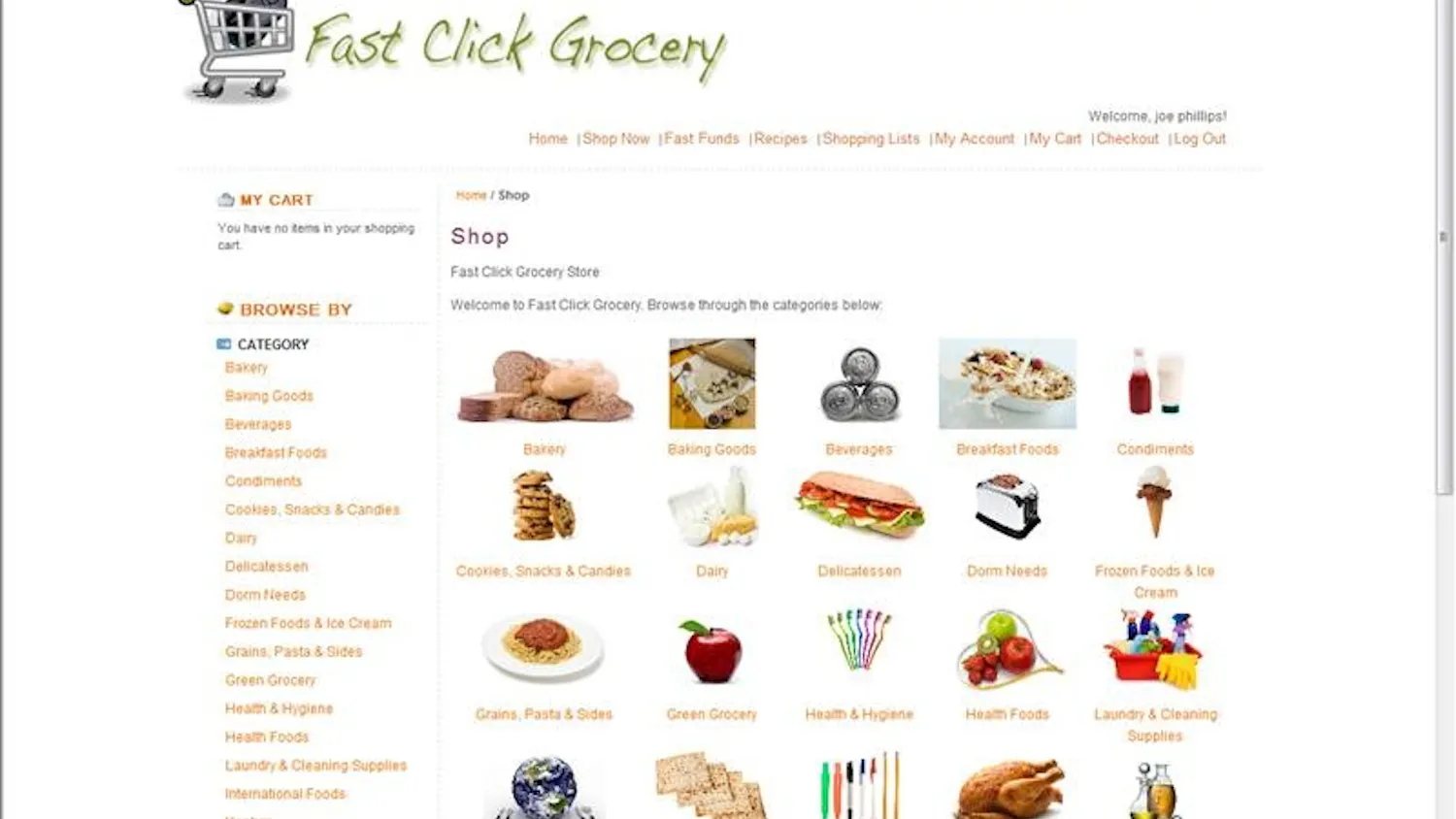 A screen shot of FastClick.com