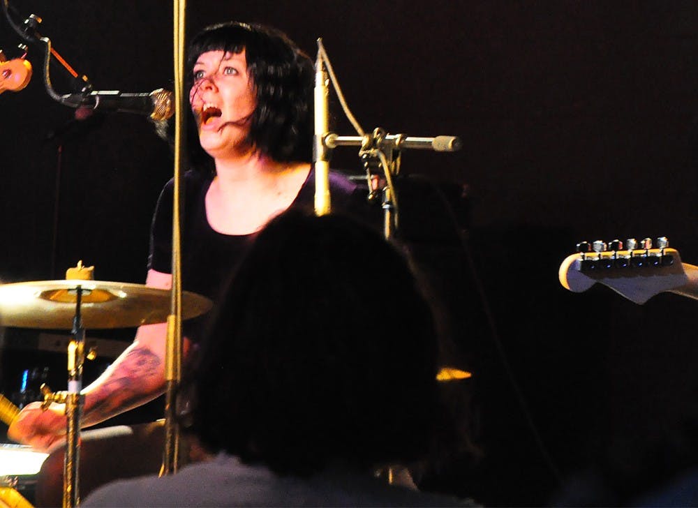 Dasher band drummer Kylee Kimbrough performs during Culture Shock Saturday at Rhino's All Ages Club. 