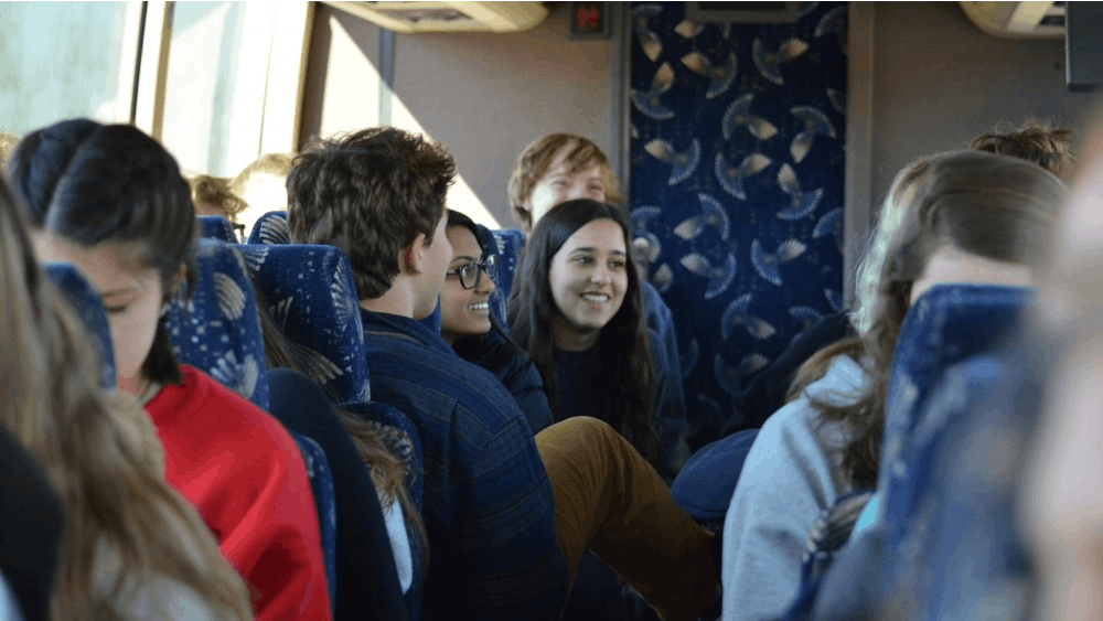 Students from Bloomington high schools traveled Friday to the March for Our Lives rally in Washington, D.C. To stay energized on the long bus ride, they took naps, played "Never Have I Ever" and talked about everything from Pokémon to politics.