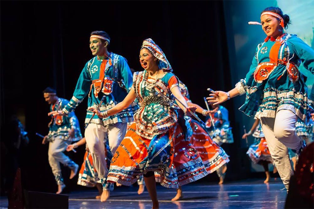 Hoosier Raas performs at at BosTown Raas, a raas competition.
