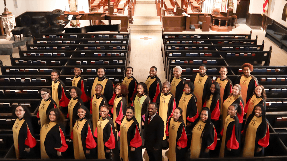 The African American Choral Ensemble is photographed. ACE is one of three ensembles within the African American Arts Institute and specializes in music that is composed by, for or about African Americans. 