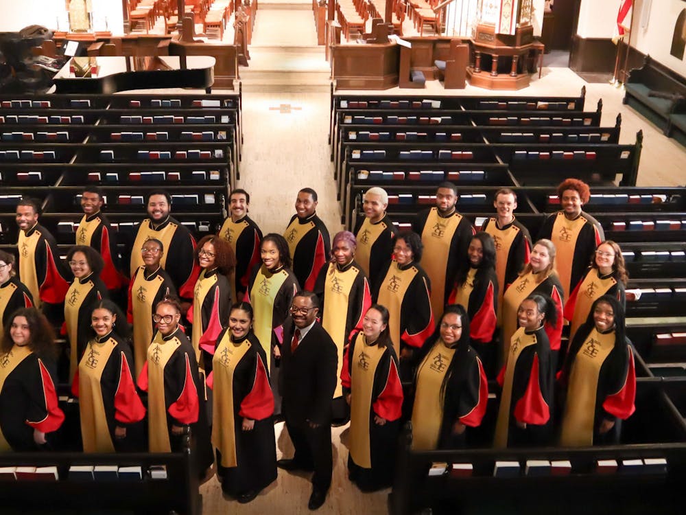 The African American Choral Ensemble is photographed. ACE is one of three ensembles within the African American Arts Institute and specializes in music that is composed by, for or about African Americans. 