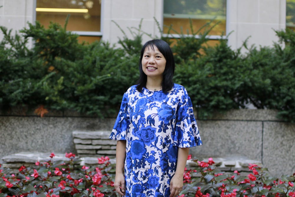 <p>IU associate history professor Ellen Wu poses for a picture on Sept. 29, 2021, outside of Ballantine Hall. Wu was named a 2022 New America National Fellow on Sept. 21.</p>