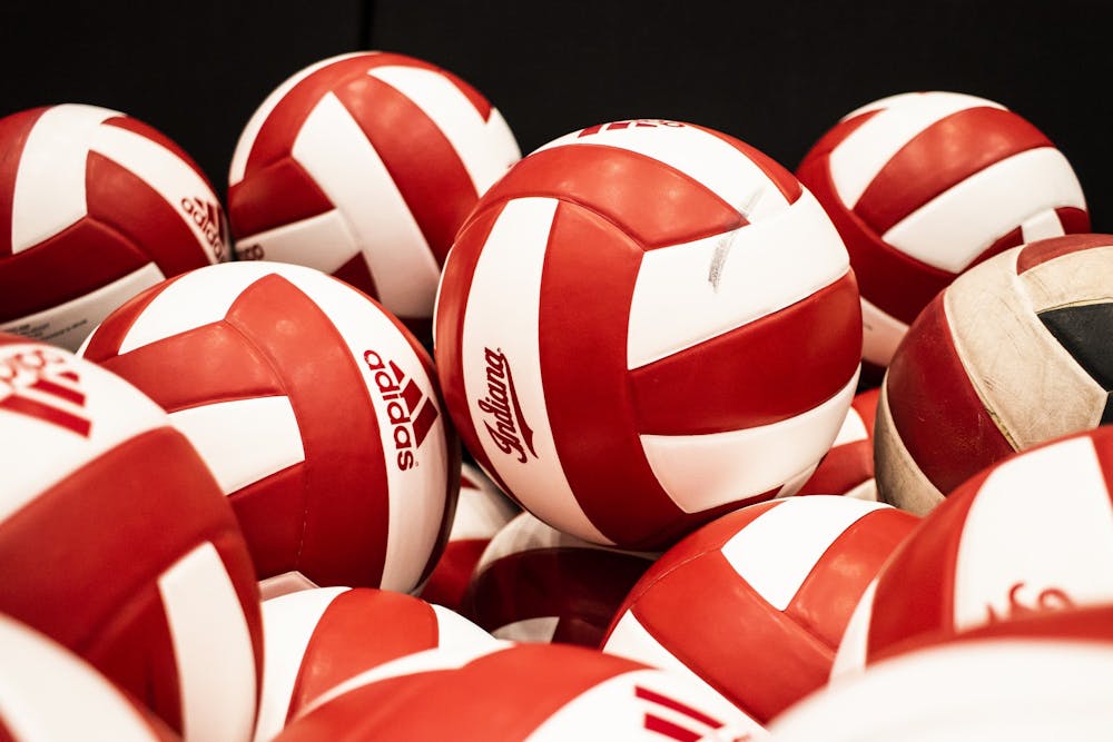 Volleyballs are piled into a basket June 19 in Wilkinson Hall. IU went on to lose 12 of its first 13 conference games and was unable to gain any real momentum after doing so, finishing with a 3-17 conference record and a 14-19 overall record.