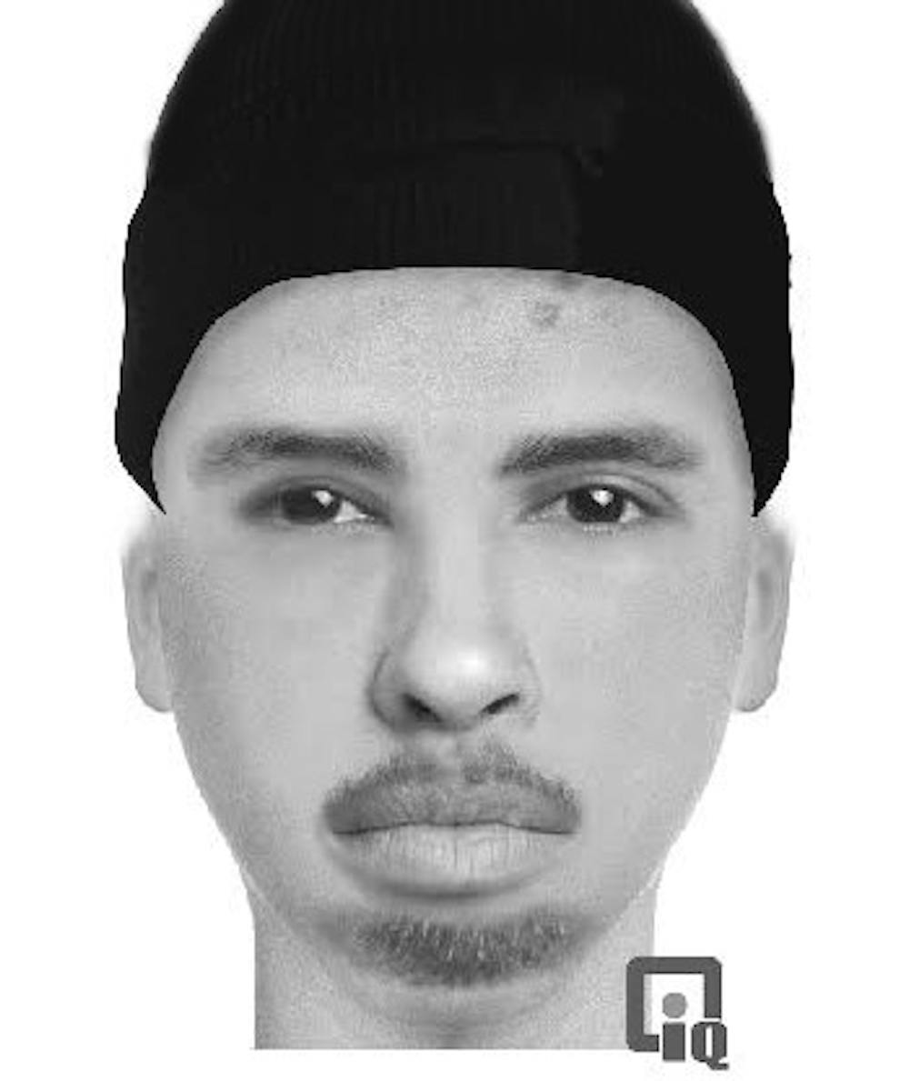 A sketch of the suspect provided by Bloomington Police Department created with the assistance of the victim