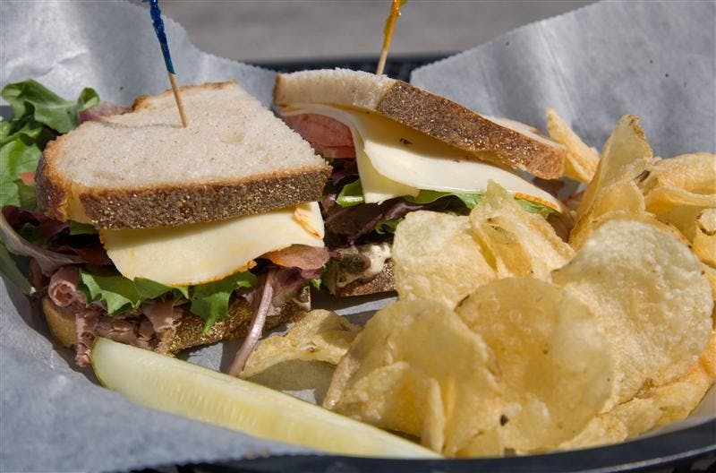 The Bakehouse's menu features a variety of sandwiches as well as fresh baked goods.