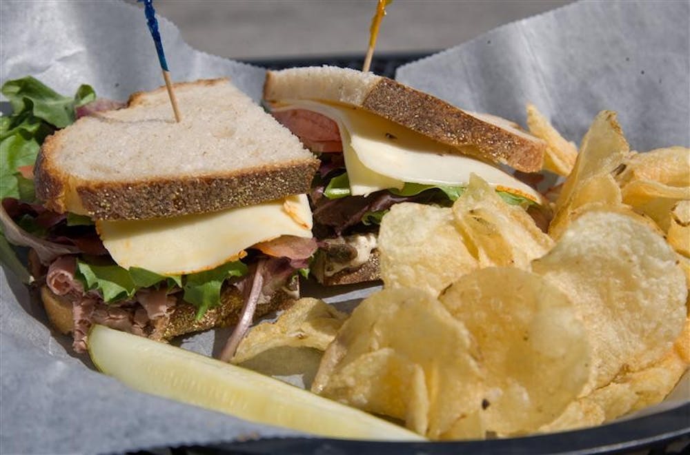 The Bakehouse's menu features a variety of sandwiches as well as fresh baked goods.