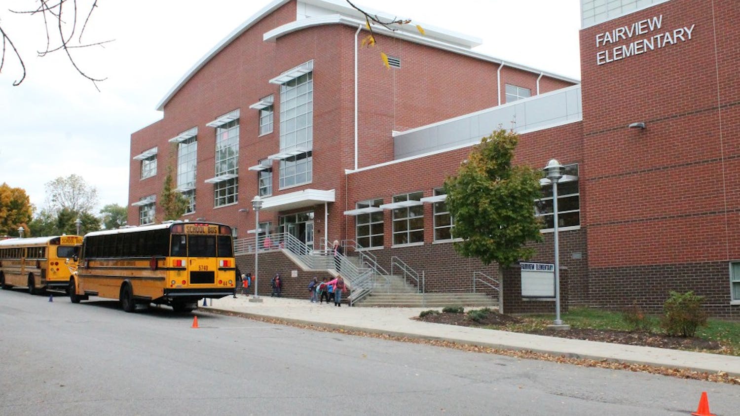 Students load onto buses after school outside Fairview Elementary last year. Monroe County Community School Corporation started a new series Thursday that will focus on the opioid crisis and youth substance abuse prevention.
