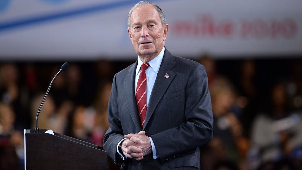 Democratic presidential candidate Michael Bloomberg speaks to supporters during a &quot;Women for Mike 2020&quot; campaign rally Jan. 15  in New York. Mike Bloomberg’s presidential campaign refused to acknowledge reports Saturday that he is considering Hillary Clinton as a possible running mate.