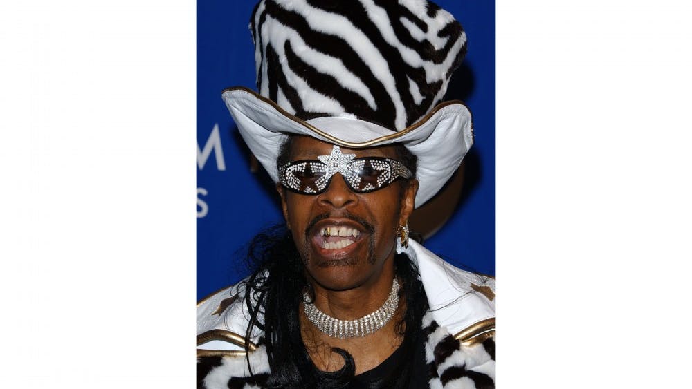 Bootsy Collins attends the 45th Annual Grammy Awards on Feb. 23, 2003, at the Madison Square Garden in New York City. Collins and Dr. Scot Brown, will celebrate the cultural and historical legacy of vital aspects of black music Tuesday during an IU Cinema event called Funkology.&nbsp;