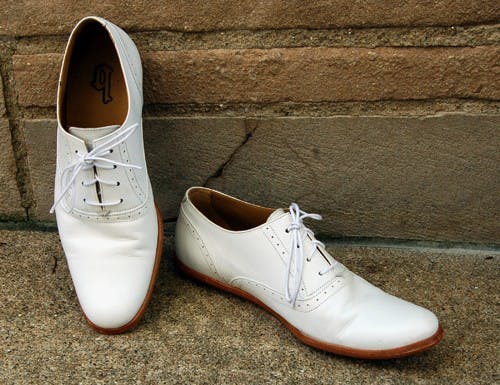 Simply smokin' white shoes.
