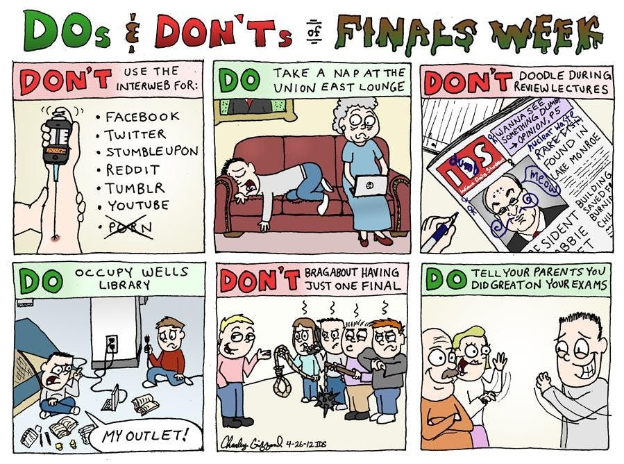 Do's and Don'ts of Finals Week
