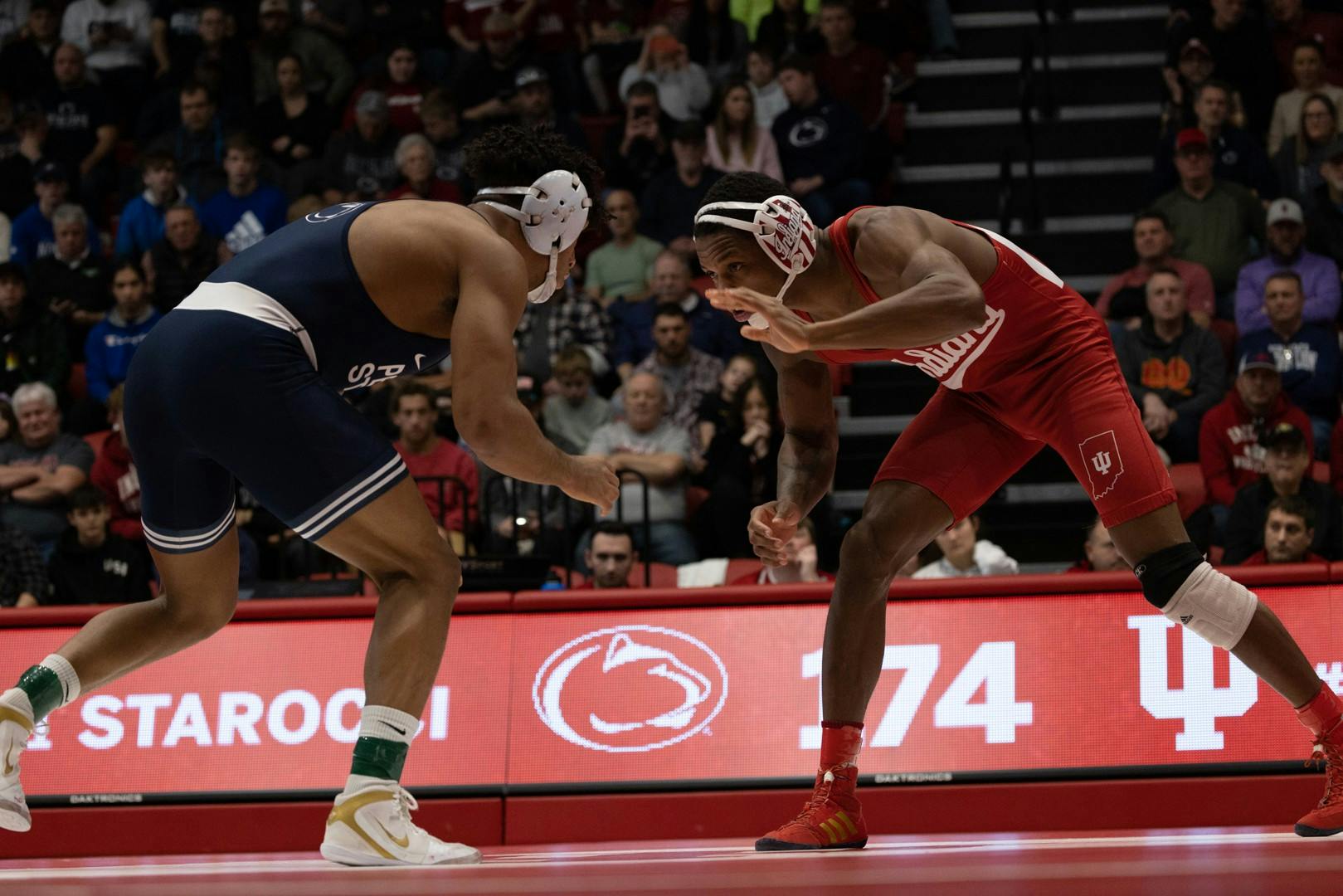 No. 18 Indiana Wrestling Upper Weights Falter Against No. 1 Penn State ...