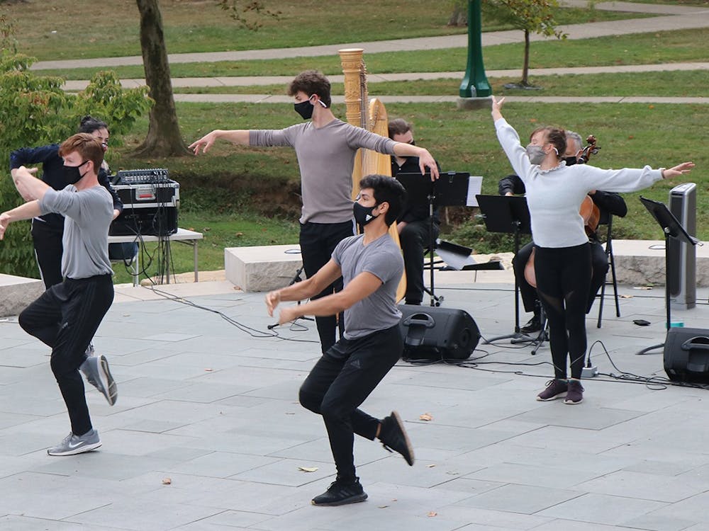 Ballet students perform Oct. 2 in the Conrad Prebys Amphitheater as part of the Jacobs School of Music Outdoor Spaces Performance Series. Indoor performances are not permitted due to the coronavirus pandemic.