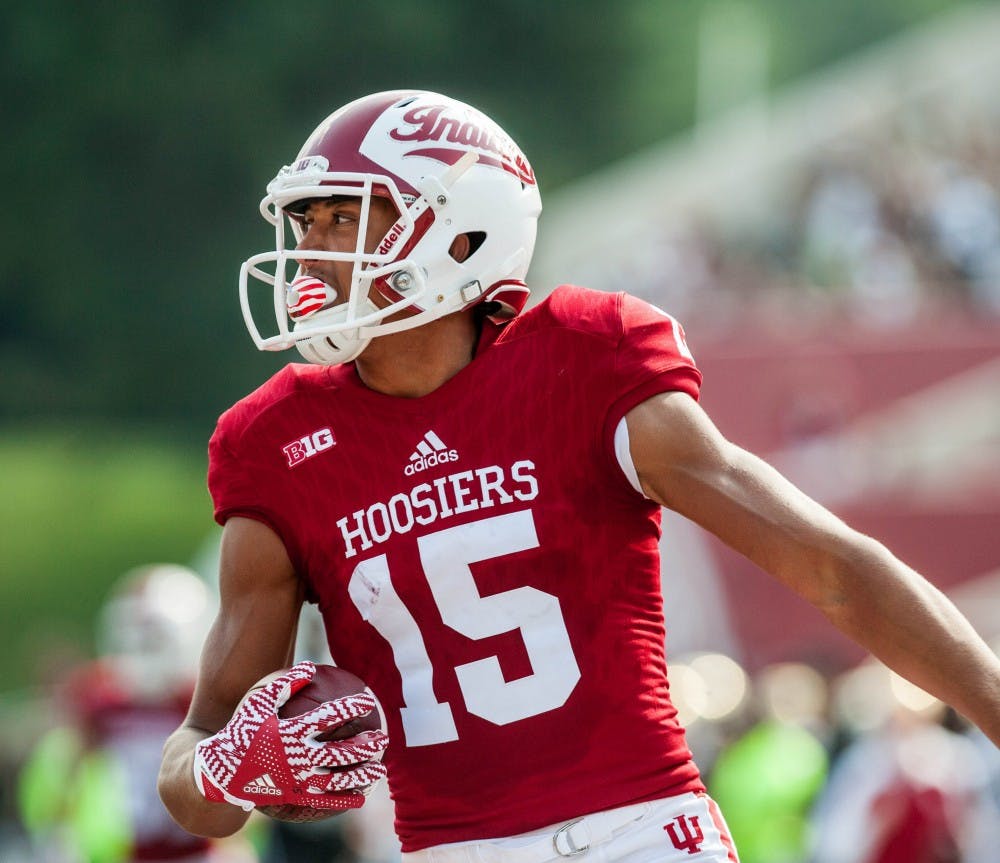 Sophomore wide receiver Nick Westbrook runs through the end zone after scoring against Wake Forest on Saturday, Sept. 24, 2016. Westbrook was named to the 2017 Biletnikoff Award watch list Tuesday.