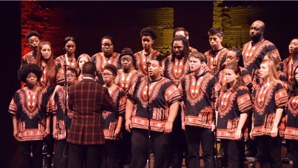 The IU African American Choral Ensemble, directed by Raymond Wise, performs a selection of music on Jan. 16, 2017, in the Buskirk-Chumley Theater. Interested students can audition at 7 p.m. Jan. 9 for the African American Choral Ensemble or the IU Soul Revue.
