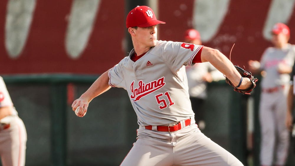<p>Sophomore pitcher McCade Brown throws a pitch against Rutgers on Sunday in Minneapolis. The Hoosiers went 3-1 for their weekend on the road, with a 2-0 record against Minnesota and a 1-1 record against Rutgers. </p>