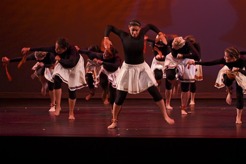 Students in the African American Dance Company dance in the finale.