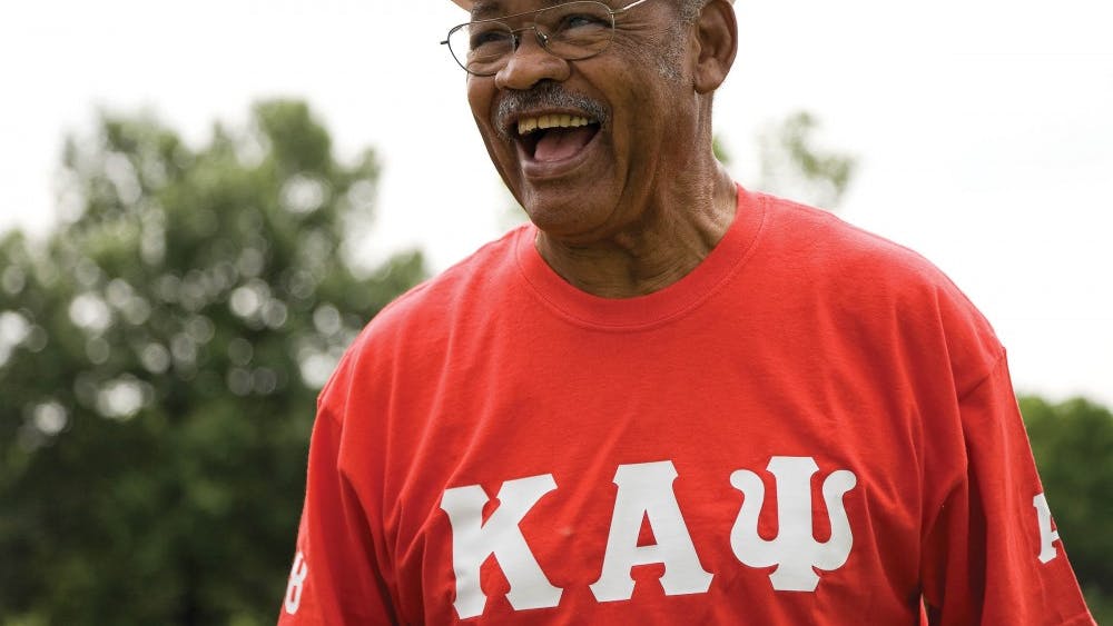 IU football great George Taliaferro celebrates Juneteenth in 2007 at Bryan Park in Bloomington. Taliaferro died at the age of 91.