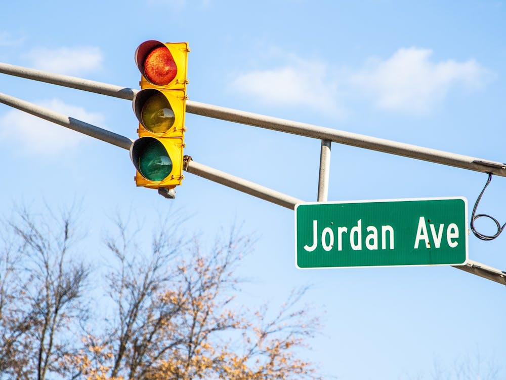 A street sign for Jordan Avenue is seen Nov. 4, 2021.