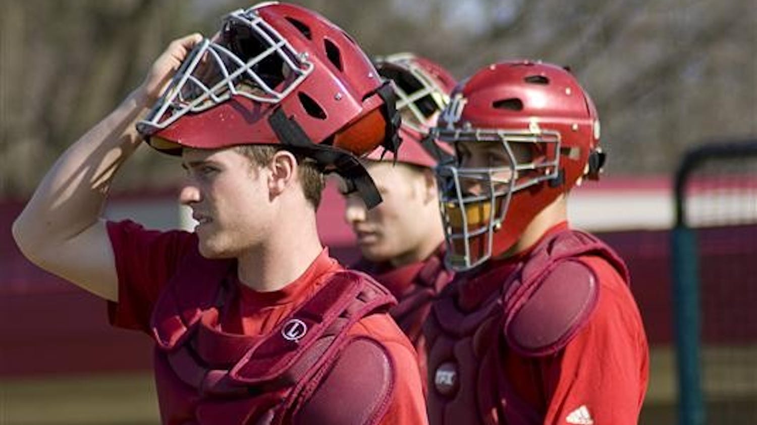Sophomore catcher Dylan Swift watches during practice Thursday afternoon at Sembower Field. The Hoosiers face Chicago State Tuesday at 3 p.m. at home