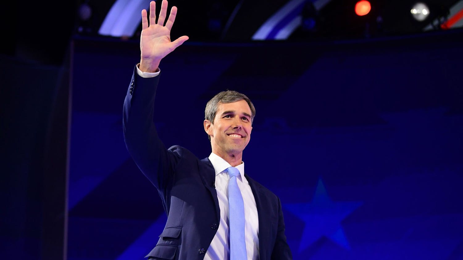 Beto O'Rourke, former Democratic presidential candidate and Texas representative, waves as he arrives onstage Sept. 12 during the third Democratic primary debate of the 2020 presidential campaign at Texas Southern University in Houston, Texas.