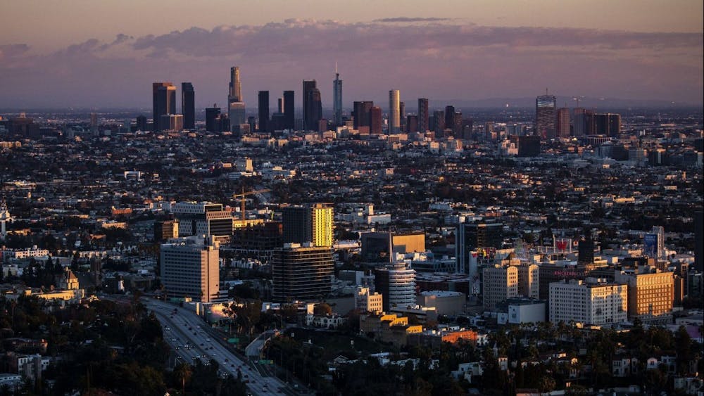 <p>The Los Angeles skyline is seen on December 25, 2018, in Los Angeles, California. The Jacobs School of Music, with help from The Media School, will launch their Jacobs in LA study program in spring 2024.</p>