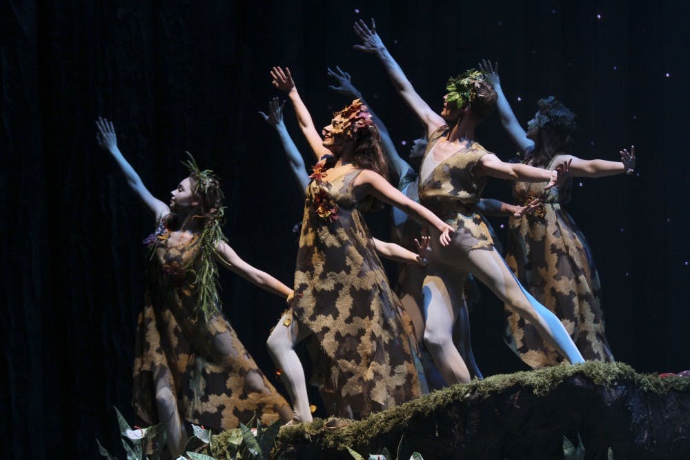 <p>Ballet dancers perform during a rehearsal of the opera "Hansel and Gretel" on Oct. 31in the Musical Arts Center. The opera will run Nov. 2-4.&nbsp;</p>
