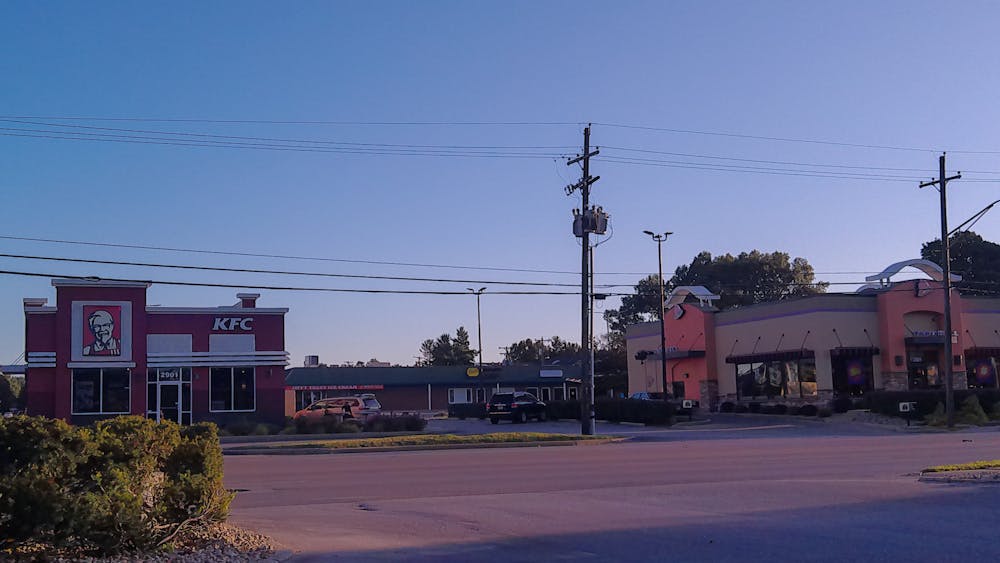 KFC and Taco Bell are seen Aug. 30, 2023 on 3rd Street. The stores will be closing to make room for a new car wash.