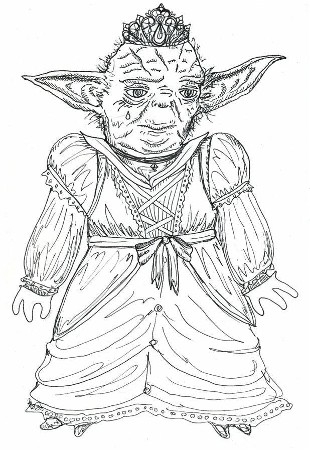 Princess Yoda sheds a tear.