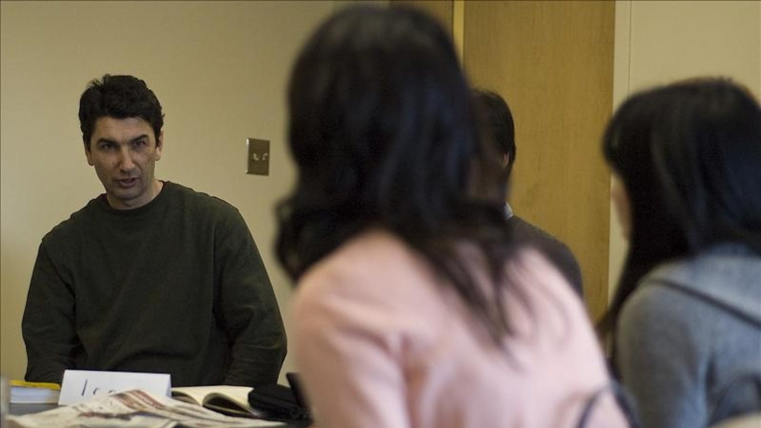 Members of the English Conversation Club practice their English Monday afternoon at the Leo R. Dowling International Center. The center hosts multiple conversation clubs a week for students, faculty and family members who want to improve their fluency in a new language.
