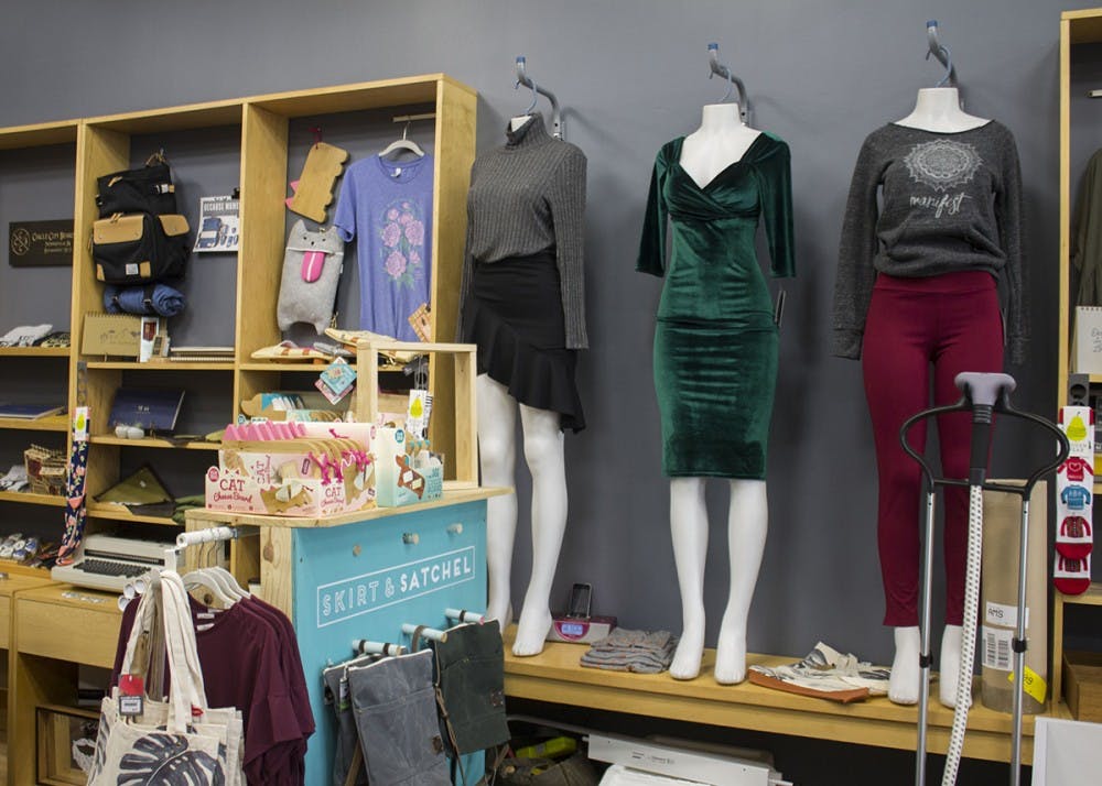 <p>Skirt and Satchel opened Friday in Bloomington's Fountain Square Mall. The boutique is owned by Andy McManis.</p>