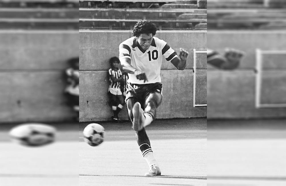 <p>Armando Betancourt kicks a ball for IU men&#x27;s soccer. Betancourt died at the age of 63 on Wednesday in San Pedro Sula, Honduras.<br/><br/><br/><br/></p>