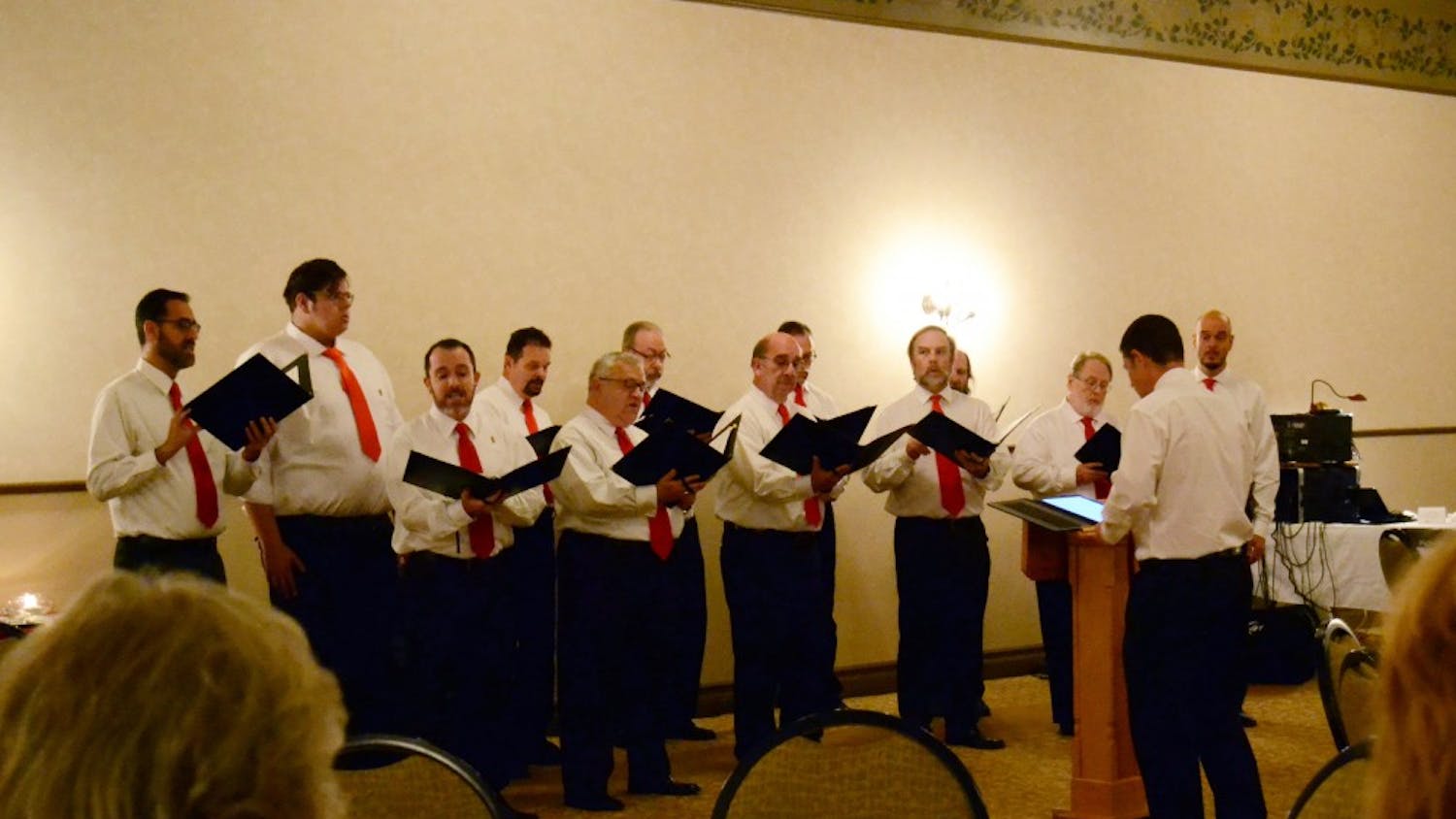 The Quarryland Men's Chorus performs at the World AIDS Day ceremony of remembrance in 2017. The 12th annual ceremony was presented Thursday evening by the Community AIDS Action Group of South Central Indiana.